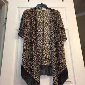 Boutique Leopard Print Kimono Excellent Condition
